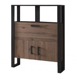 Red Living Ensemble meubles TV Norddal II (4 élém.) - Imitation noyer / Noir -Meubles TV muraux Soldes 1000310666 211125 145730000061 DETAILS P000000001000310666