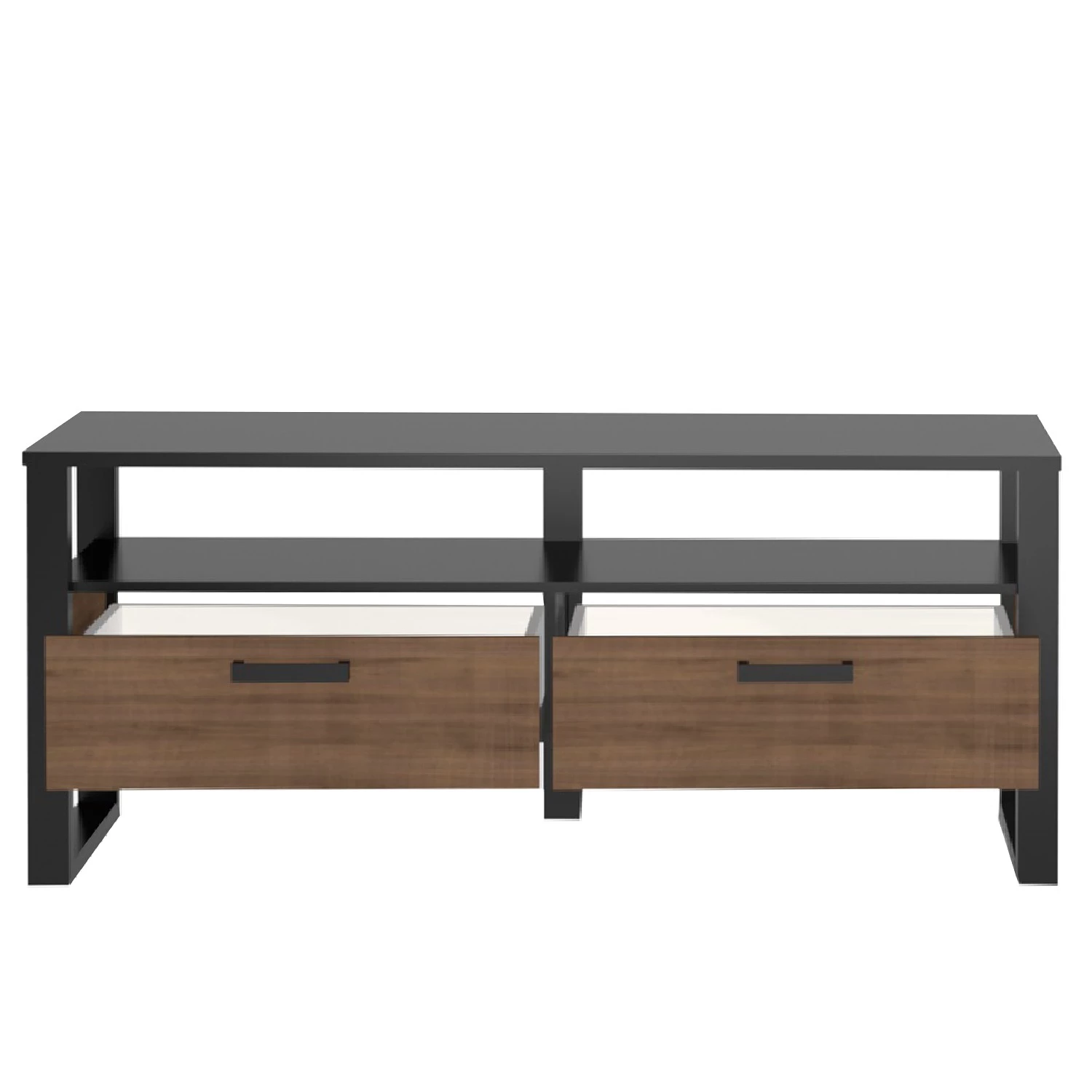 Red Living Ensemble meubles TV Norddal III (4 él.) - Imitation noyer / Noir 11 Red Living Ensemble meubles TV Norddal III (4 él.) - Imitation noyer / Noir – Image 9