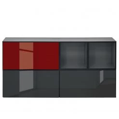 Now! by hülsta Ensemble now to go colour II (5 élém.) - Rubin brillant / Gris diamant brillant -Meubles TV muraux Soldes 1000311278 211201 14490000373 DETAILS P000000001000311278