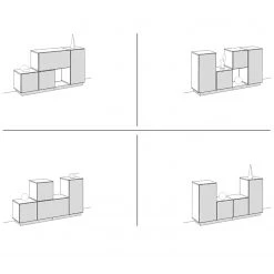 Now! by hülsta Ensemble now to go colour II (5 élém.) - Rubin brillant / Gris diamant brillant -Meubles TV muraux Soldes 1000311278 211201 14490000846 SKETCH DETAILS P000000001000311278 sketch