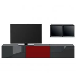 Now! by hülsta Ensemble now to go colour II (5 élém.) - Rubin brillant / Gris diamant brillant