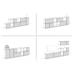 Now! by hülsta Ensemble now to go colour III (8 élém.) - Gris diamant brillant / Chêne naturel 32 Now! by hülsta Ensemble now to go colour III (8 élém.) - Gris diamant brillant / Chêne naturel -Meubles TV muraux Soldes 1000311284 211201 14490200904 SKETCH DETAILS P000000001000311284 sketch