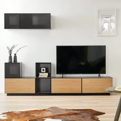 Now! by hülsta Ensemble now to go colour III (8 élém.) - Gris diamant brillant / Chêne naturel