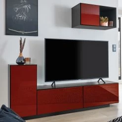 Now! by hülsta Ensemble now to go colour I (4 élém.) - Rubin brillant / Gris diamant