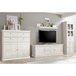 Ridgevalley Ensemble meubles TV Maiossa II (4 élém.) - Imitation pin blanc