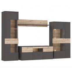 Loftscape Ensemble meubles TV Corey (4 éléments) - Avec éclairage - Imitation chêne / Gris 23 Loftscape Ensemble meubles TV Corey (4 éléments) - Avec éclairage - Imitation chêne / Gris -Meubles TV muraux Soldes 1000314793 211215 081141000039 DETAILS P000000001000314793