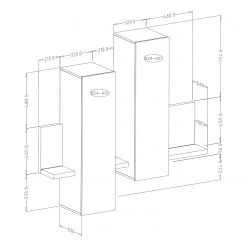 Loftscape Ensemble meubles TV Littor (3 éléments) - Imitation chêne / Anthracite 17 Loftscape Ensemble meubles TV Littor (3 éléments) - Imitation chêne / Anthracite -Meubles TV muraux Soldes 1000327453 220125 134131000500 SKETCH DETAILS P000000001000327453 sketch