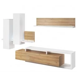 Loftscape Ensemble meubles TV Littor (3 éléments) - Blanc / Imitation chêne Grandson -Meubles TV muraux Soldes 1000327454 220125 13413100030 DETAILS P000000001000327454