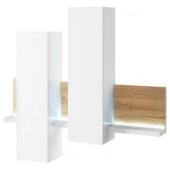 Loftscape Ensemble meubles TV Littor (3 éléments) - Blanc / Imitation chêne Grandson -Meubles TV muraux Soldes 1000327454 220125 13413200060 DETAILS P000000001000327454