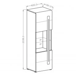 Loftscape Ensemble meubles TV Tyfta II (4 élém.) - Blanc brillant 24 Loftscape Ensemble meubles TV Tyfta II (4 élém.) - Blanc brillant -Meubles TV muraux Soldes 1000327455 220125 134133000500 SKETCH DETAILS P000000001000327455 sketch