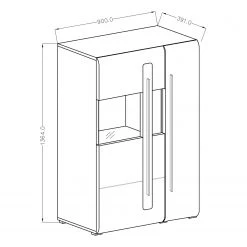Loftscape Ensemble meubles TV Tyfta I (4 éléments) - Imitation chêne Grandson -Meubles TV muraux Soldes 1000327457 220125 13413500502 SKETCH DETAILS P000000001000327457 sketch