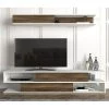 Loftscape Ensemble meubles TV Morioka - Blanc / Imitation noyer -Meubles TV muraux Soldes 1000333622 220317 011 MOOD IMAGE P000000001000333622 mood