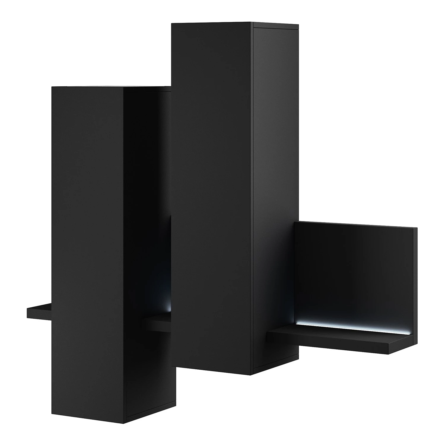 Loftscape Ensemble meubles TV Littor (3 éléments) - Noir 8 Loftscape Ensemble meubles TV Littor (3 éléments) - Noir – Image 6