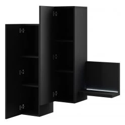 Loftscape Ensemble meubles TV Littor (3 éléments) - Noir 19 Loftscape Ensemble meubles TV Littor (3 éléments) - Noir -Meubles TV muraux Soldes 1000339744 220311 060 DETAILS P000000001000339744