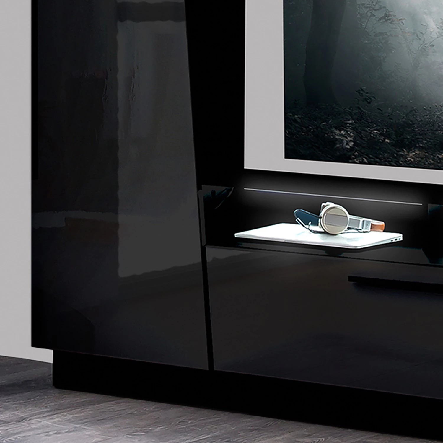 Fredriks Ensemble meubles TV Reedley (4 éléments) - Noir brillant 10 Fredriks Ensemble meubles TV Reedley (4 éléments) - Noir brillant – Image 8