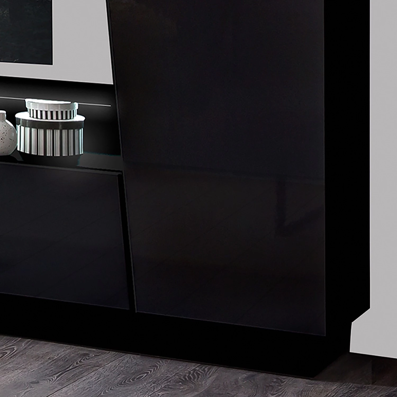Fredriks Ensemble meubles TV Reedley (4 éléments) - Noir brillant 12 Fredriks Ensemble meubles TV Reedley (4 éléments) - Noir brillant – Image 10