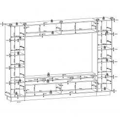 Fredriks Ensemble meubles TV Reedley (4 éléments) - Noir brillant 31 Fredriks Ensemble meubles TV Reedley (4 éléments) - Noir brillant -Meubles TV muraux Soldes 1000340456 220322 501 SKETCH DETAILS P000000001000340456 sketch