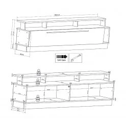Fredriks Ensemble meubles TV Reedley (4 éléments) - Noir brillant 33 Fredriks Ensemble meubles TV Reedley (4 éléments) - Noir brillant -Meubles TV muraux Soldes 1000340456 220322 503 SKETCH DETAILS P000000001000340456 sketch