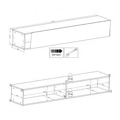 Fredriks Ensemble meubles TV Reedley (4 éléments) - Noir brillant 34 Fredriks Ensemble meubles TV Reedley (4 éléments) - Noir brillant -Meubles TV muraux Soldes 1000340456 220322 504 SKETCH DETAILS P000000001000340456 sketch