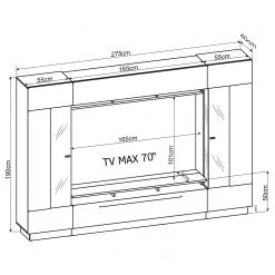 Fredriks Ensemble meubles TV Bylas (4 éléments) - Noir brillant 17 Fredriks Ensemble meubles TV Bylas (4 éléments) - Noir brillant -Meubles TV muraux Soldes 1000340457 220608 500 SKETCH DETAILS P000000001000340457 sketch