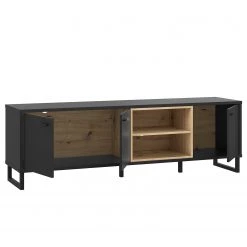 Loftscape Ensemble meubles TV Mazzo (4 éléments) - Noir / Imitation chêne artisan -Meubles TV muraux Soldes 1000341908 220331 044 DETAILS P000000001000341908