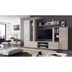 Loftscape Ensemble meubles TV Reydon (4 éléments) - Imitation chêne sable -Meubles TV muraux Soldes 1000342461 220404 021 MOOD DETAILS P000000001000342461 mood