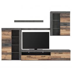 Loftscape Ensemble meubles TV Sacaton - Imitation bois recyclé / Imitation béton -Meubles TV muraux Soldes 1000342477 220404 030 DETAILS P000000001000342477