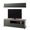 Ridgevalley Ensemble meubles TV Emmanuela (2 élém.) - Vert foncé -Meubles TV muraux Soldes 1000344576 220518 010 IMAGE P000000001000344576