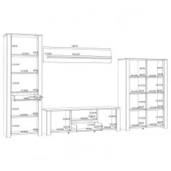 Ridgevalley Ensemble meubles TV Vassia II (4 élém.) - Imitation chêne Navy / Imitation chêne Riviera -Meubles TV muraux Soldes 1000344685 220414 501 SKETCH DETAILS P000000001000344685 sketch
