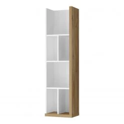 Loftscape Ensemble meubles TV Lahntal I (3 élém.) - Blanc brillant / Imitation chêne à nœuds -Meubles TV muraux Soldes 1000345463 220414 050 DETAILS P000000001000345463