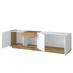 Loftscape Ensemble meubles TV Lahntal II (4 élém.) - Blanc brillant / Imitation chêne à nœuds 17 Loftscape Ensemble meubles TV Lahntal II (4 élém.) - Blanc brillant / Imitation chêne à nœuds -Meubles TV muraux Soldes 1000345464 220414 045 DETAILS P000000001000345464