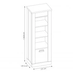 Ridgevalley Ensemble meubles TV Shutter I (3 élém.) - Imitation chêne -Meubles TV muraux Soldes 1000348722 220505 501 SKETCH DETAILS P000000001000348722 sketch