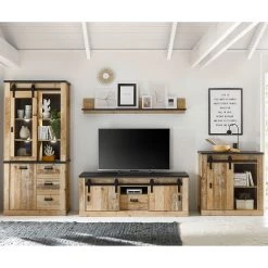 Ridgevalley Ensemble meubles TV Shutter III (3 él.) - Imitation chêne