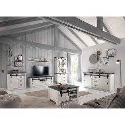 Ridgevalley Ensemble meubles TV Shutter IV (4 élém.) - Imitation pin blanc -Meubles TV muraux Soldes 1000348729 220505 021 MOOD DETAILS P000000001000348729 mood