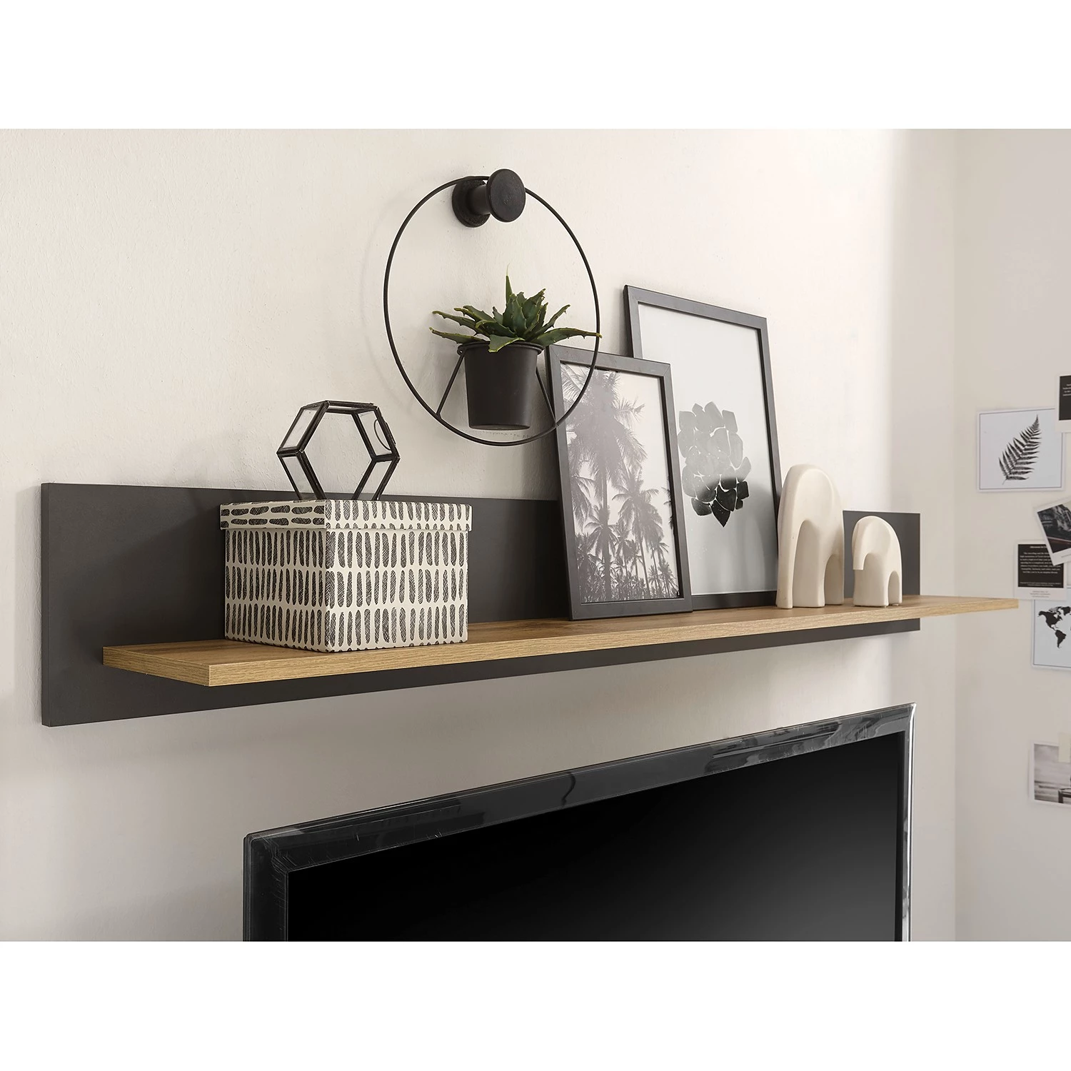 Loftscape Ensemble meubles TV Accra I (4 élém.) - Anthracite / Imitation chêne 8 Loftscape Ensemble meubles TV Accra I (4 élém.) - Anthracite / Imitation chêne – Image 6