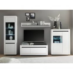 Loftscape Ensemble meubles TV Accra I (4 élém.) - Blanc / Anthracite