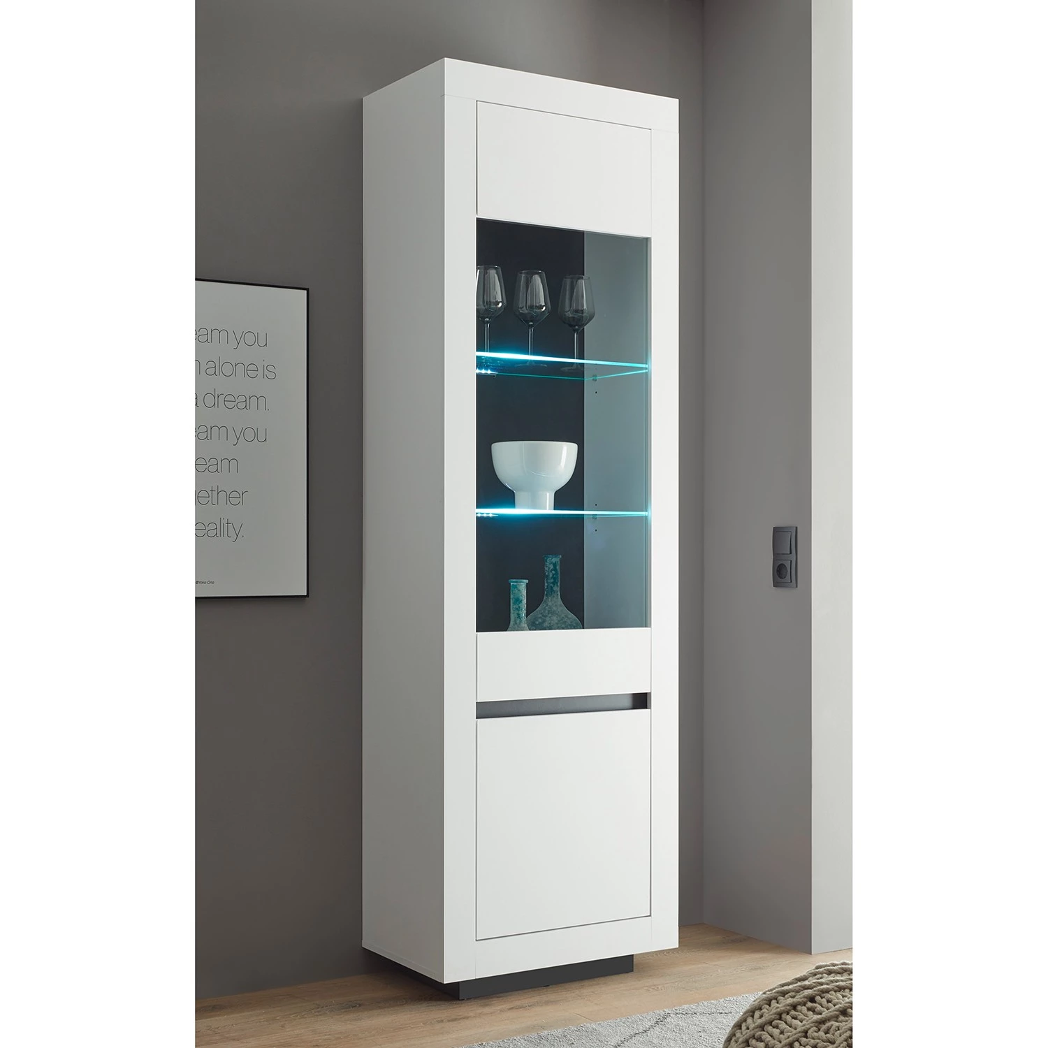 Loftscape Ensemble meubles TV Accra I (4 élém.) - Blanc / Anthracite 7 Loftscape Ensemble meubles TV Accra I (4 élém.) - Blanc / Anthracite – Image 5