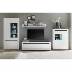 Loftscape Ensemble meubles TV Accra II (4 élém.) - Blanc / Anthracite