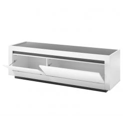 Loftscape Ensemble meubles TV Accra II (4 élém.) - Blanc / Anthracite -Meubles TV muraux Soldes 1000348833 220506 032 DETAILS P000000001000348833