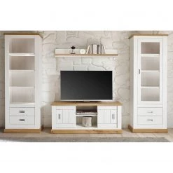 Ridgevalley Ensemble meubles TV Ollezy I (4 élém.) - Imitation pin blanc / Imitation chêne artisan