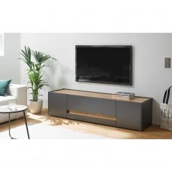 Norrwood Ensemble meubles TV Olon V (4 éléments) - Anthracite -Meubles TV muraux Soldes 1000350325 220517 021 MOOD DETAILS P000000001000350325 mood