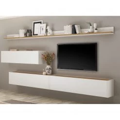 Norrwood Ensemble meubles TV Olon I (5 éléments) - Blanc