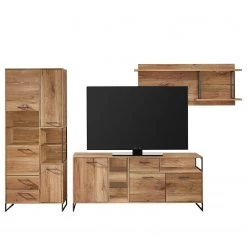 Red Living Ensemble meubles TV Sligo III (3 élém.) - Imitation chêne rustique argenté / Graphite