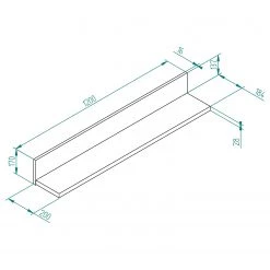 Loftscape Ensemble meubles TV Muuga (3 éléments) - Blanc / Gris -Meubles TV muraux Soldes 1000356494 220608 501 SKETCH DETAILS P000000001000356494 sketch