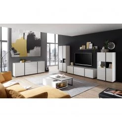 Loftscape Ensemble meubles TV Muuga I (4 éléments) - Blanc / Gris -Meubles TV muraux Soldes 1000356496 220608 021 MOOD DETAILS P000000001000356496 mood