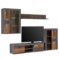 Red Living Ensemble meubles TV Westcliffe (4 élém.) - Imitation bois recyclé / Imitation béton