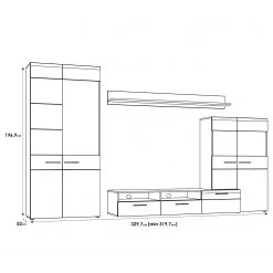 Loftscape Ensemble meubles TV Taradale (4 élém.) - Avec éclairage inclus - Imitation chêne Sonoma -Meubles TV muraux Soldes 1000357998 220616 500 SKETCH DETAILS P000000001000357998 sketch