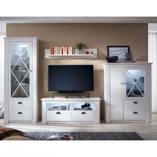 Trendteam Ensemble meubles TV Georgia (4 éléments) - Imitation pin blanc -Meubles TV muraux Soldes 1000362857 220623 011 MOOD IMAGE P000000001000362857 mood