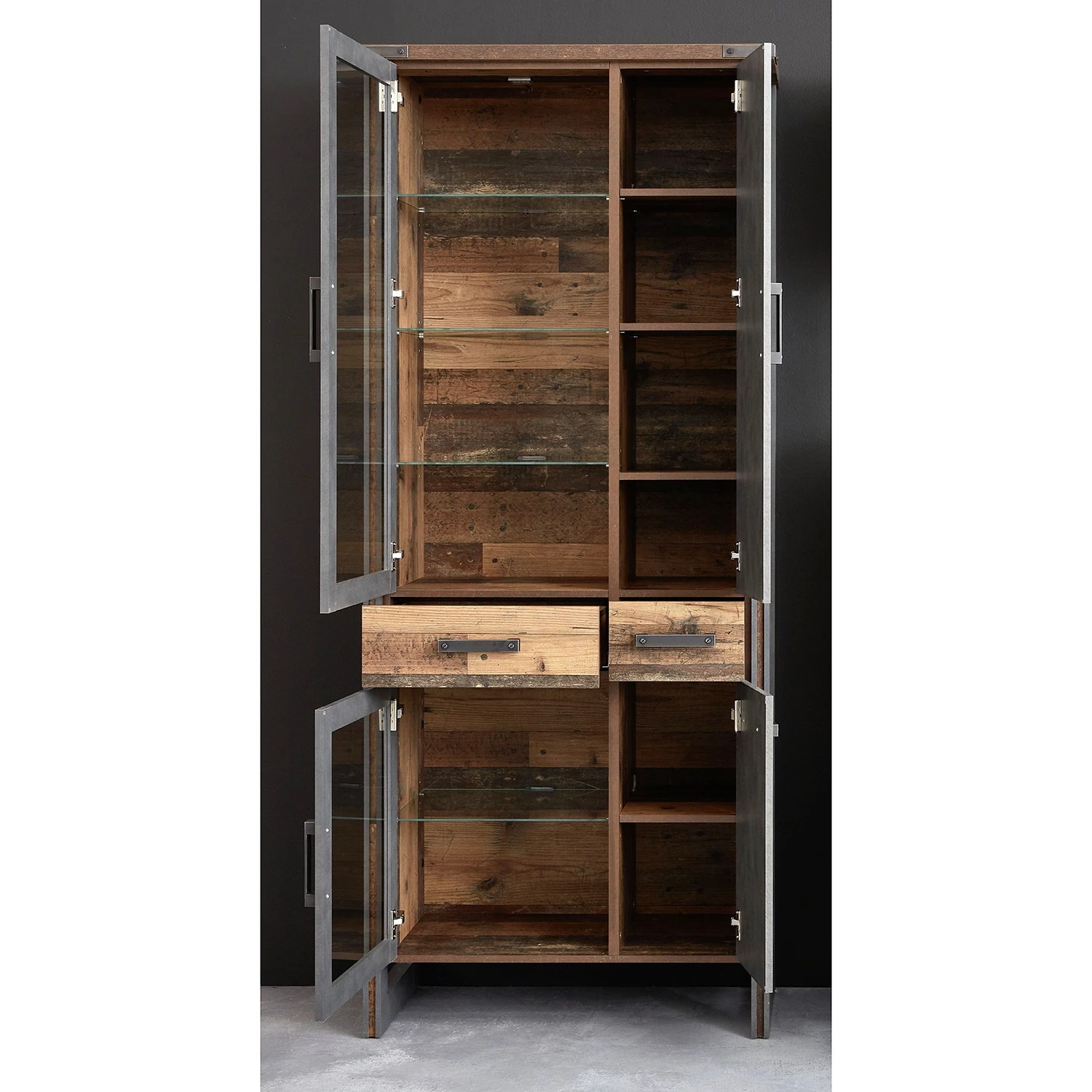 Trendteam Ensemble meubles TV Prime II (3 élém.) - Imitation béton / Imitation vieux bois 8 Trendteam Ensemble meubles TV Prime II (3 élém.) - Imitation béton / Imitation vieux bois – Image 6