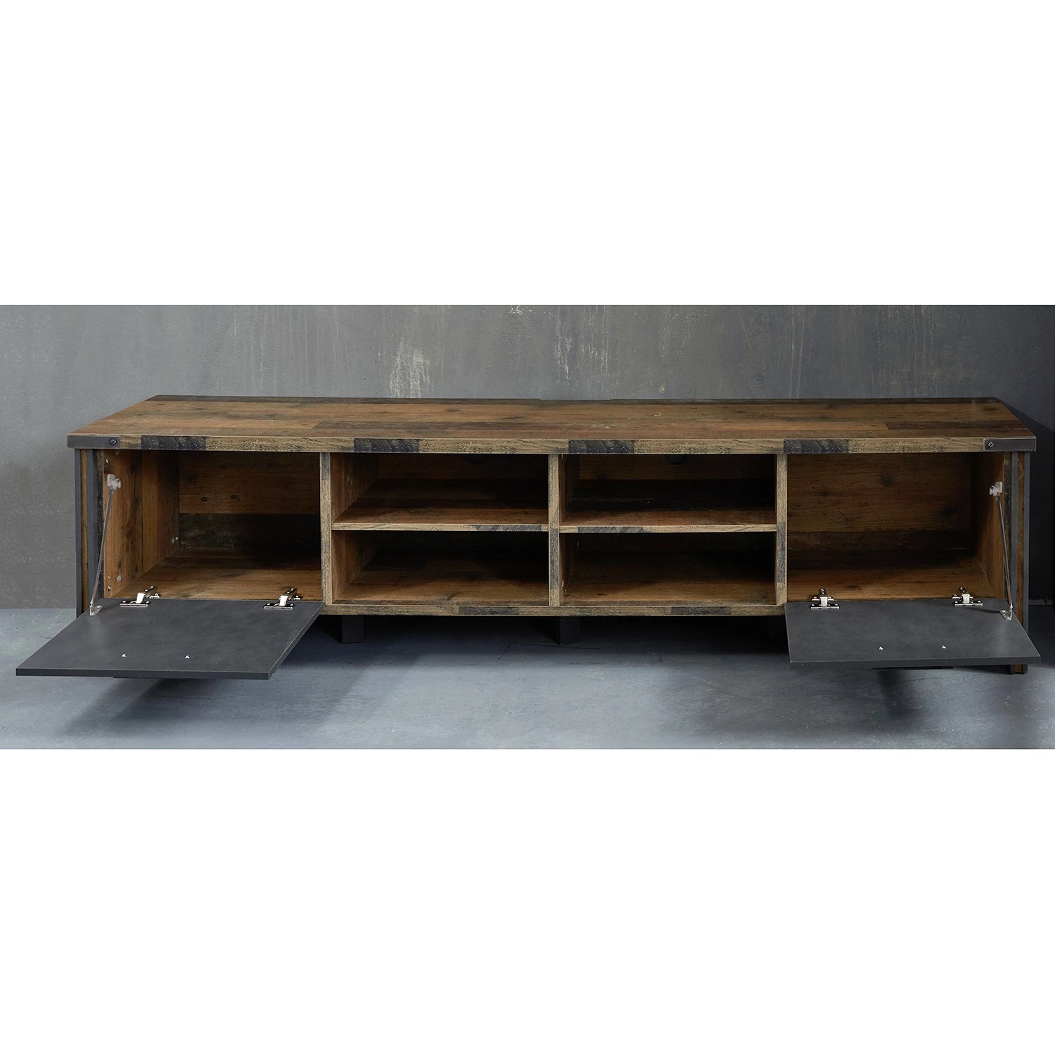 Trendteam Ensemble meubles TV Prime II (3 élém.) - Imitation béton / Imitation vieux bois 10 Trendteam Ensemble meubles TV Prime II (3 élém.) - Imitation béton / Imitation vieux bois – Image 8